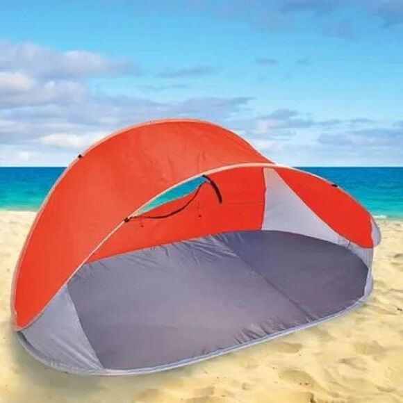 Pop-Up Beach Tent With Carry Bag, Red - Picture 1 of 1